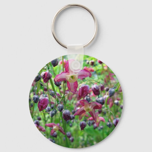 Beautiful Fairy Wings Flowers & Buds Spring Photo Keychain (Front)