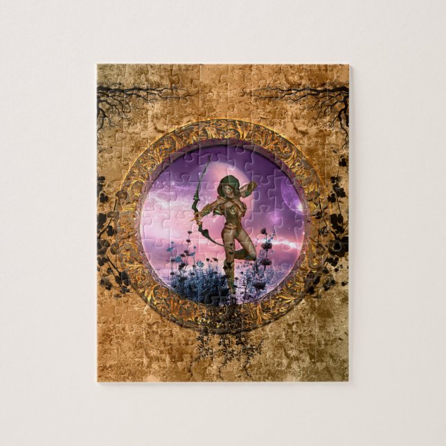 Beautiful fairy with arrow and bow jigsaw puzzle (Vertical)