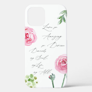 Beautiful Faith iPhone 12 case with words hymn