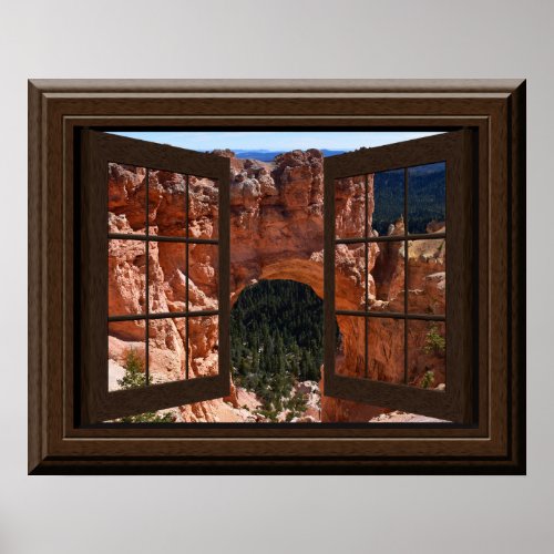 Beautiful Fake Window View  Bryce Canyon Utah Poster