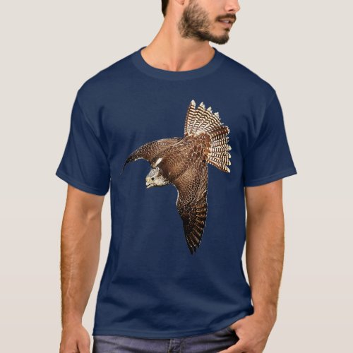 Beautiful Falcon Raptor Flight Bird of Prey Birder T_Shirt