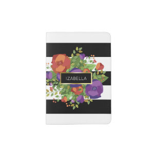 Beautiful Fall Bouquet Custom Name Passport Holder