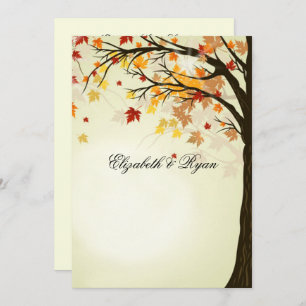 Beautiful Fall Colors, Autumn Wedding Invitation