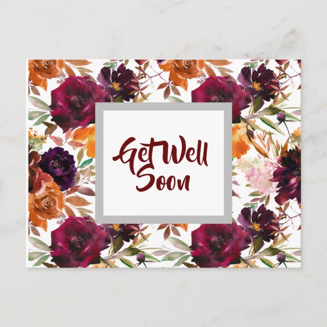 Beautiful Fall Colors Get Well  Postcard (Front)