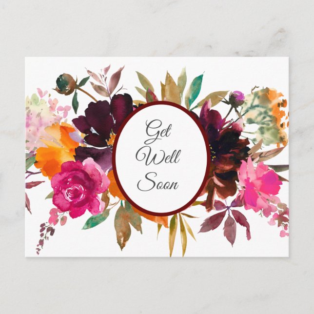 Beautiful Fall Colors Get Well  Postcard (Front)
