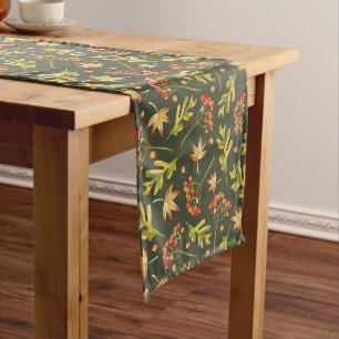 Beautiful Fall Colors Leaves Medium Table Runner