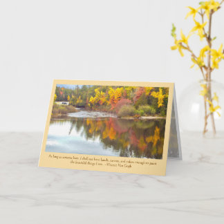 Beautiful Fall Colors, Reflections In Water Card