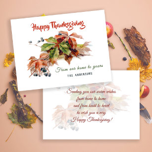 Beautiful Fall Foliage Thanksgiving Holiday Card