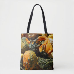 Beautiful Fall Gourds on a Tote Bag