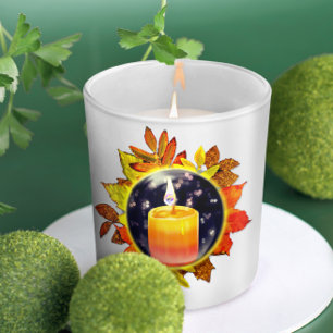 Beautiful Fall Leaves Candle