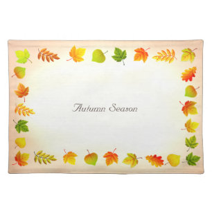 Beautiful Fall Leaves Cloth Placemat
