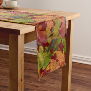 Beautiful Fall Leaves Pattern Long Table Runner