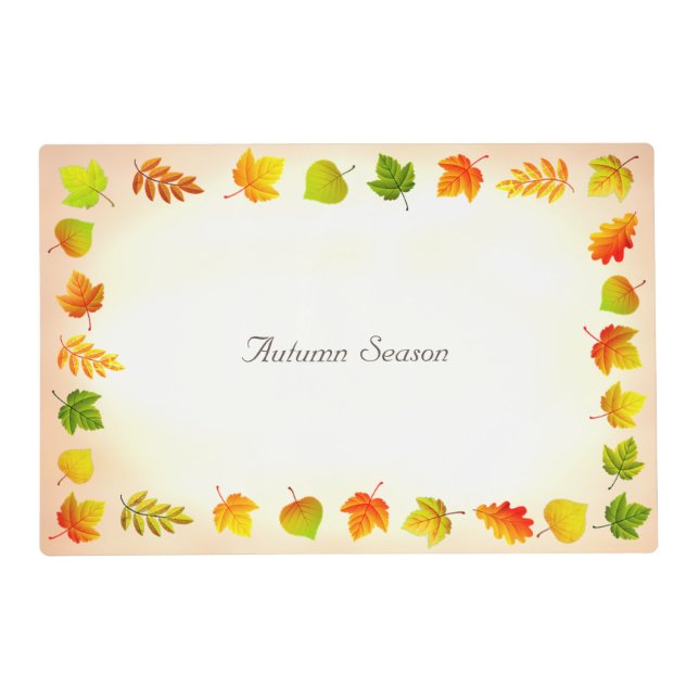Beautiful Fall Leaves Placemat (Front)