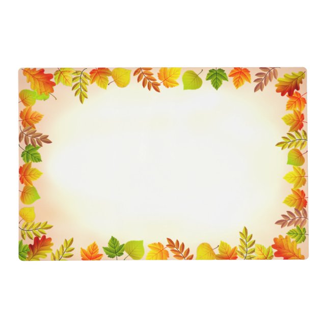 Beautiful Fall Leaves Placemat (Front)