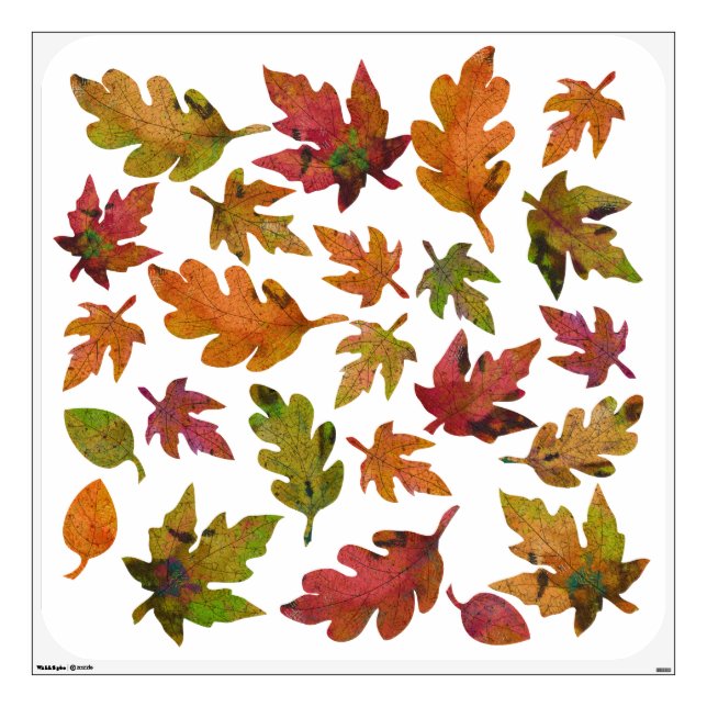 Beautiful Fall Leaves Wall Decal (Front)