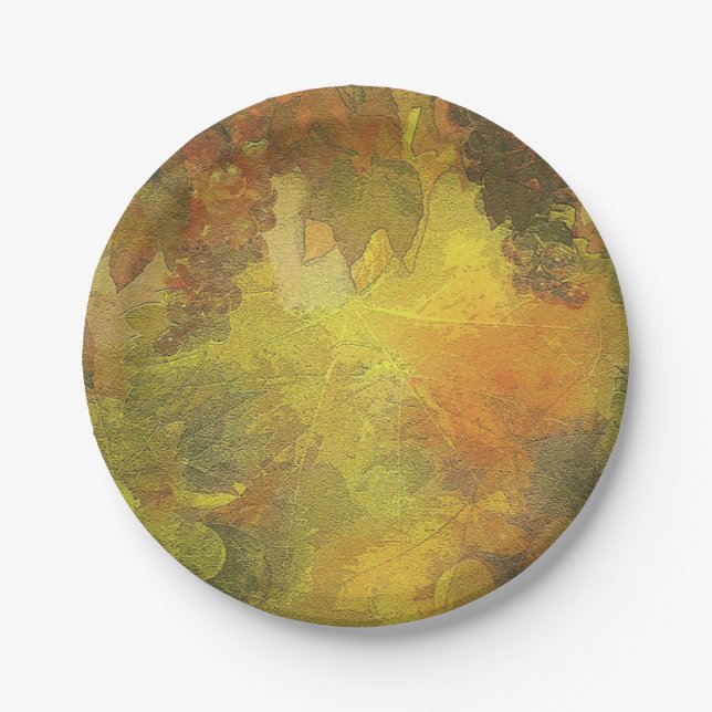 Beautiful Fall Paper Plates (Front)