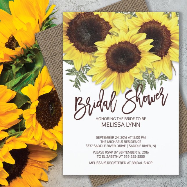 Beautiful Fall Sunflowers Bridal Shower Invite (Creator Uploaded)