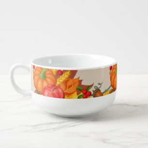 Beautiful Fall-Themed Soup Bowl