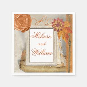 Beautiful Fall Wedding Paper Napkins