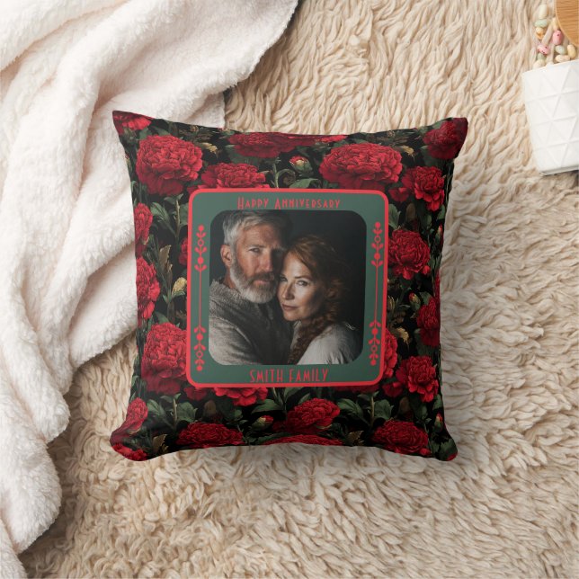 Beautiful Family 50Th Wedding Anniversary For Him Throw Pillow (Blanket)