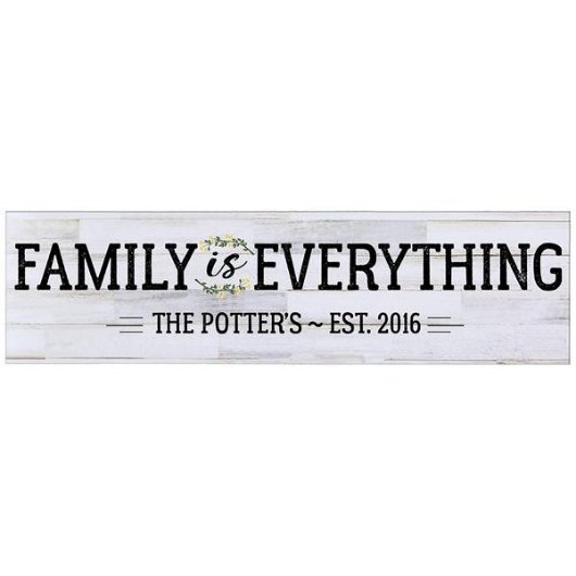 Beautiful Family Is Everything Light Wall Plaque (Front)