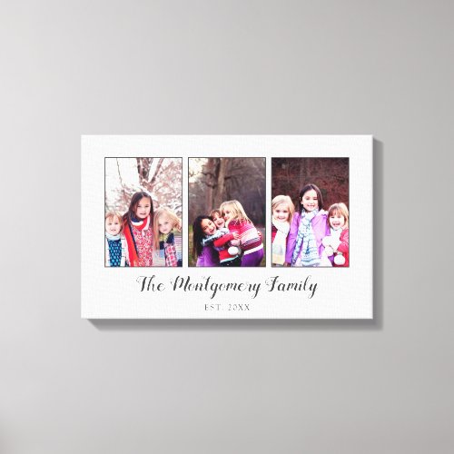Beautiful Family Photo Collage Canvas Print