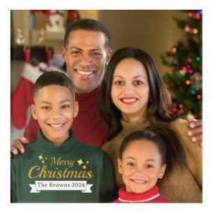 Beautiful Family Photo Merry Christmas Custom Gift Acrylic Print
