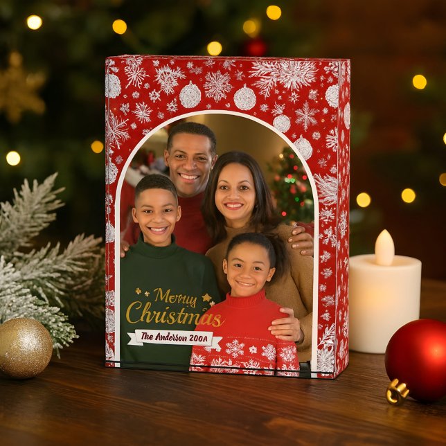 Beautiful Family Photo Merry Christmas Photo Block (Creator Uploaded)