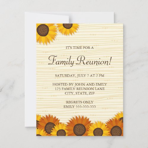 Beautiful family reunion party invitations