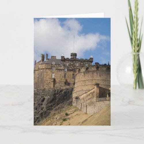 Beautiful famous giant Edinburgh Castle in Card