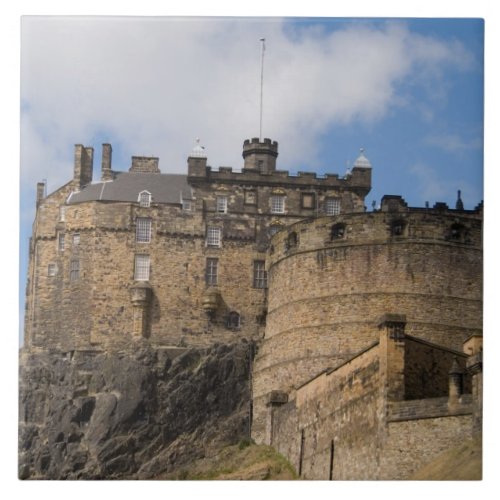 Beautiful famous giant Edinburgh Castle in Tile