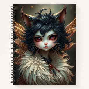 Beautiful Fantasy Cat Fairy Art Notebook