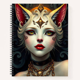 Beautiful Fantasy Cat Fairy Art Notebook