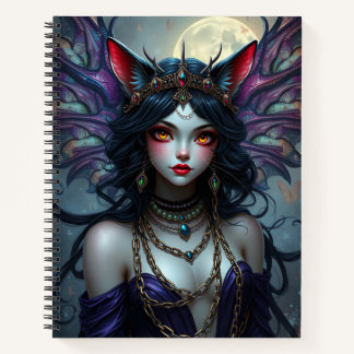 Beautiful Fantasy Cat Fairy Art Notebook