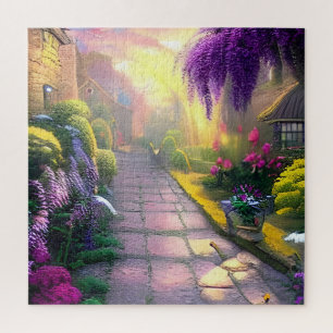 Beautiful Fantasy Cottage Garden Path   Jigsaw Puzzle