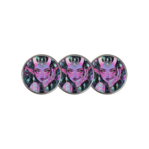 Beautiful Fantasy Demon Elf Anime Girl Golf Ball Marker