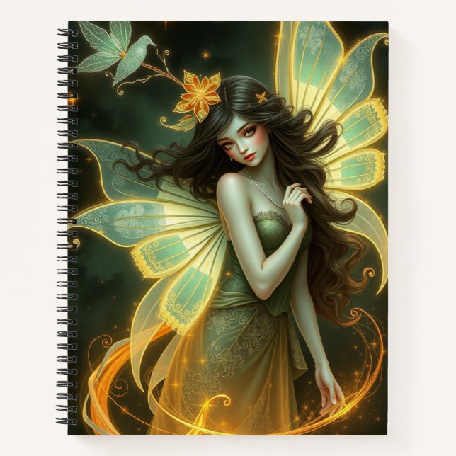 Beautiful Fantasy Fairy Art Notebook (Front)