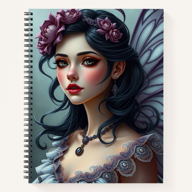 Beautiful Fantasy Fairy Art Notebook (Front)
