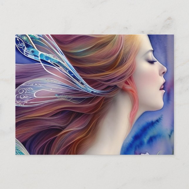 Beautiful Fantasy Fairy with Stunning Wings  Postcard (Front)