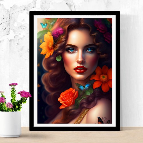 Beautiful Fantasy Flower Fairy Poster