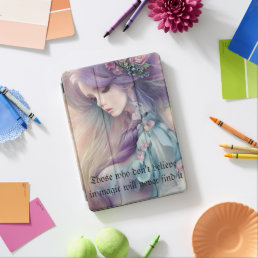 Beautiful fantasy girl illustration iPad air cover