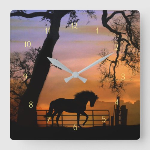 Beautiful Fantasy Horse Clock