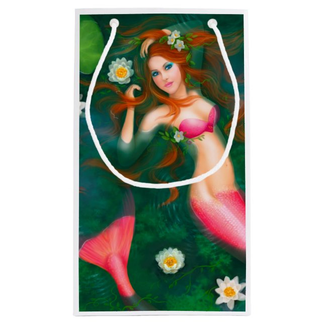 Beautiful Fantasy mermaid Small Gift Bag (Back)