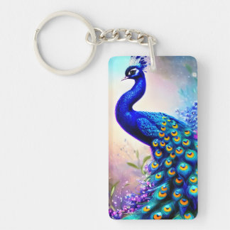 Beautiful Fantasy Peacock  Keychain