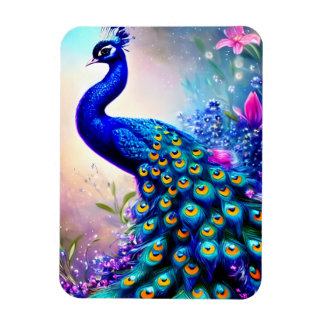 Beautiful Fantasy Peacock Magnet