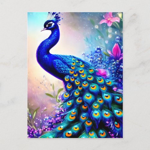 Beautiful Fantasy Peacock Postcard