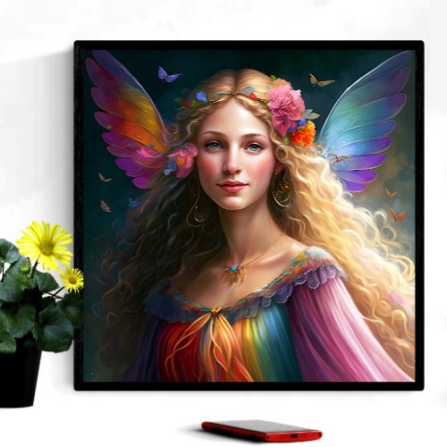Beautiful Fantasy Rainbow Fairy Poster