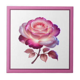 Beautiful Fantasy rose lovers Ceramic Tile