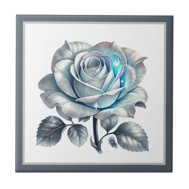 Beautiful Fantasy rose lovers  Ceramic Tile (Front)
