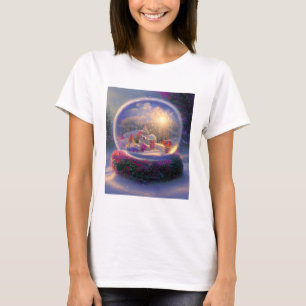 Beautiful Fantasy Snow Globe Holiday T-Shirt